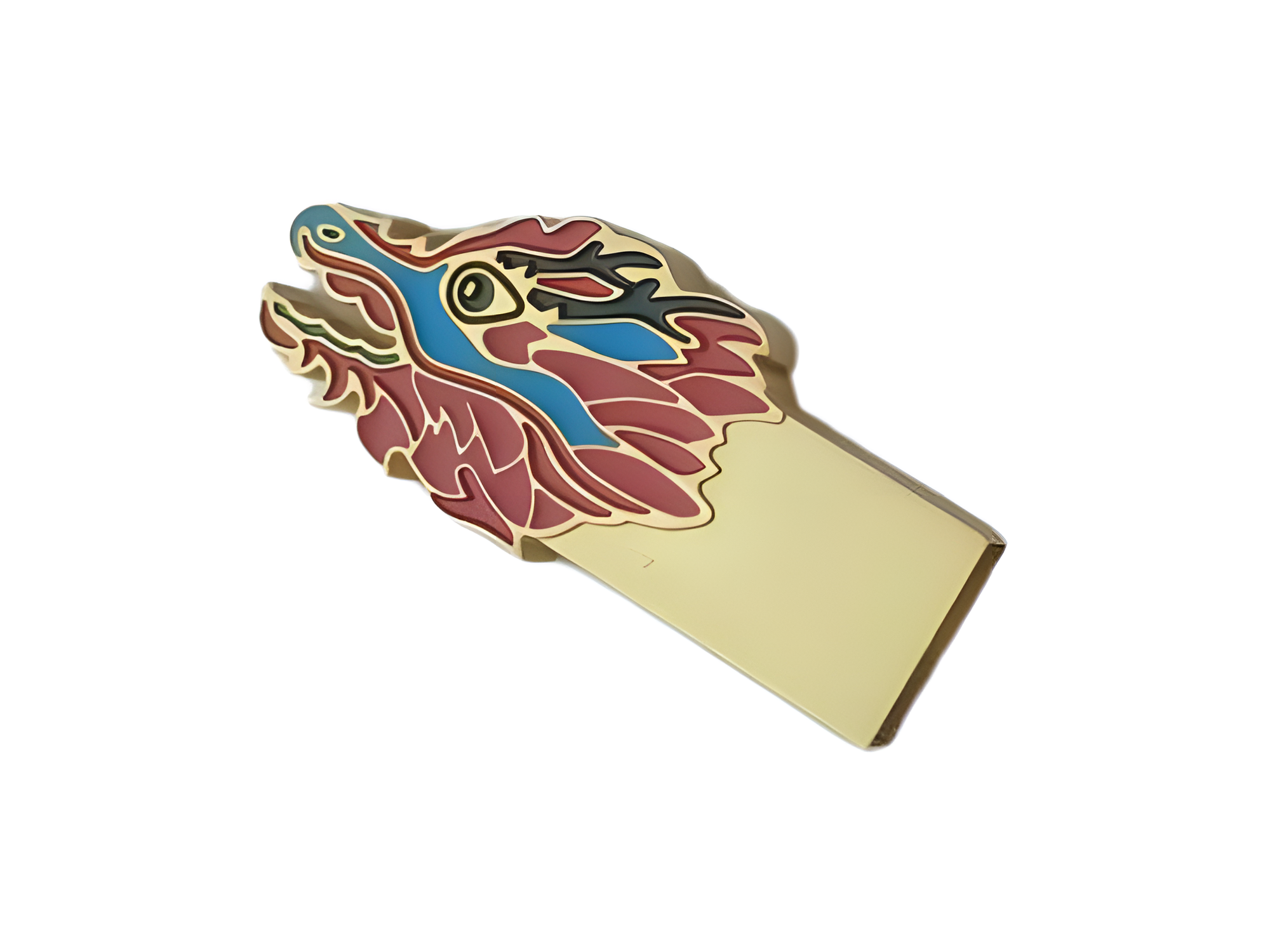 Флешка Дракон (4 Гб / GB USB 2.0 Золотой Dragon)