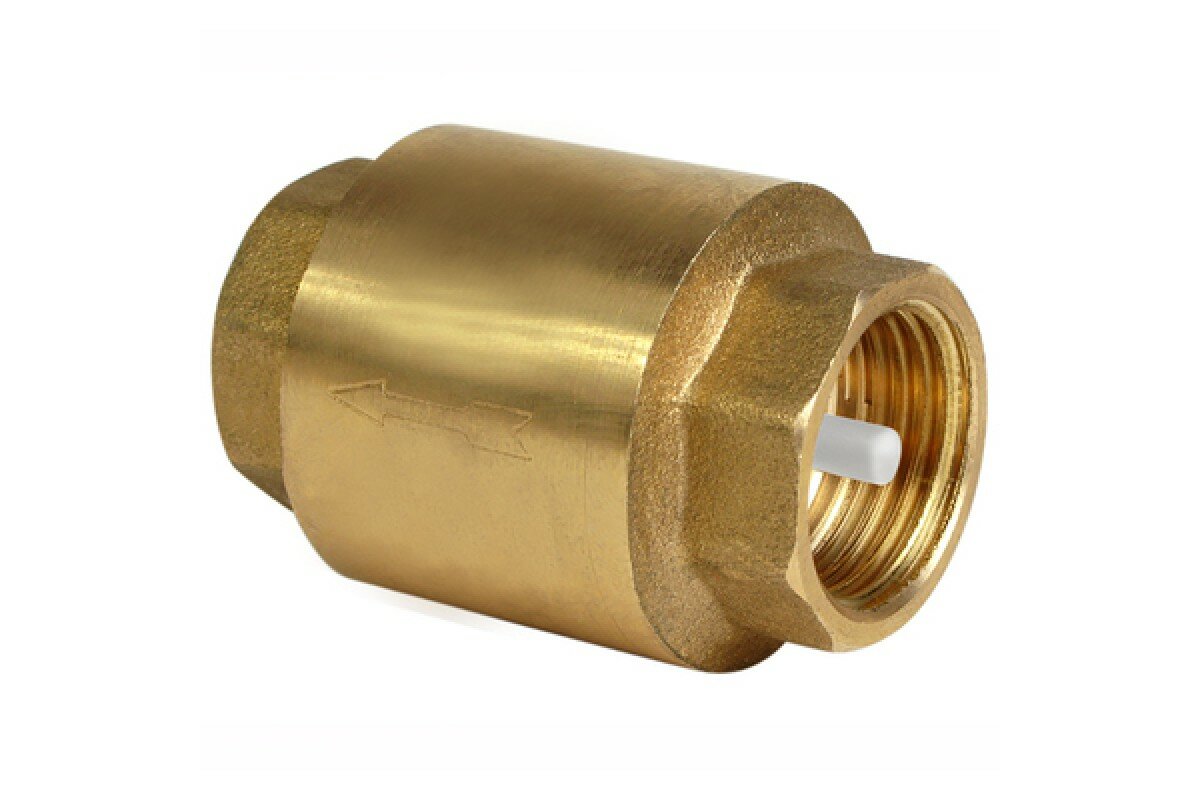 Обратный клапан с латунным штоком, 1" г/г (усиленный) JH-1012 — фото 2