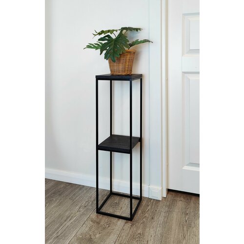 Подставка для цветов напольная металлическая поликлет двухуровневая цвет чёрный 7208₽