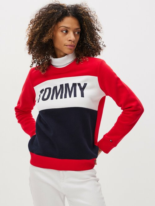 Свитшот TOMMY HILFIGER, размер XS, красный