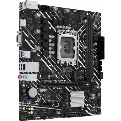 Материнская плата ASUS PRIME H610M-K asus prime b450m k ii soc am4 amd b450 2xddr4 matx ac 97 8ch 7 1 gblan raid vga dvi hdmi