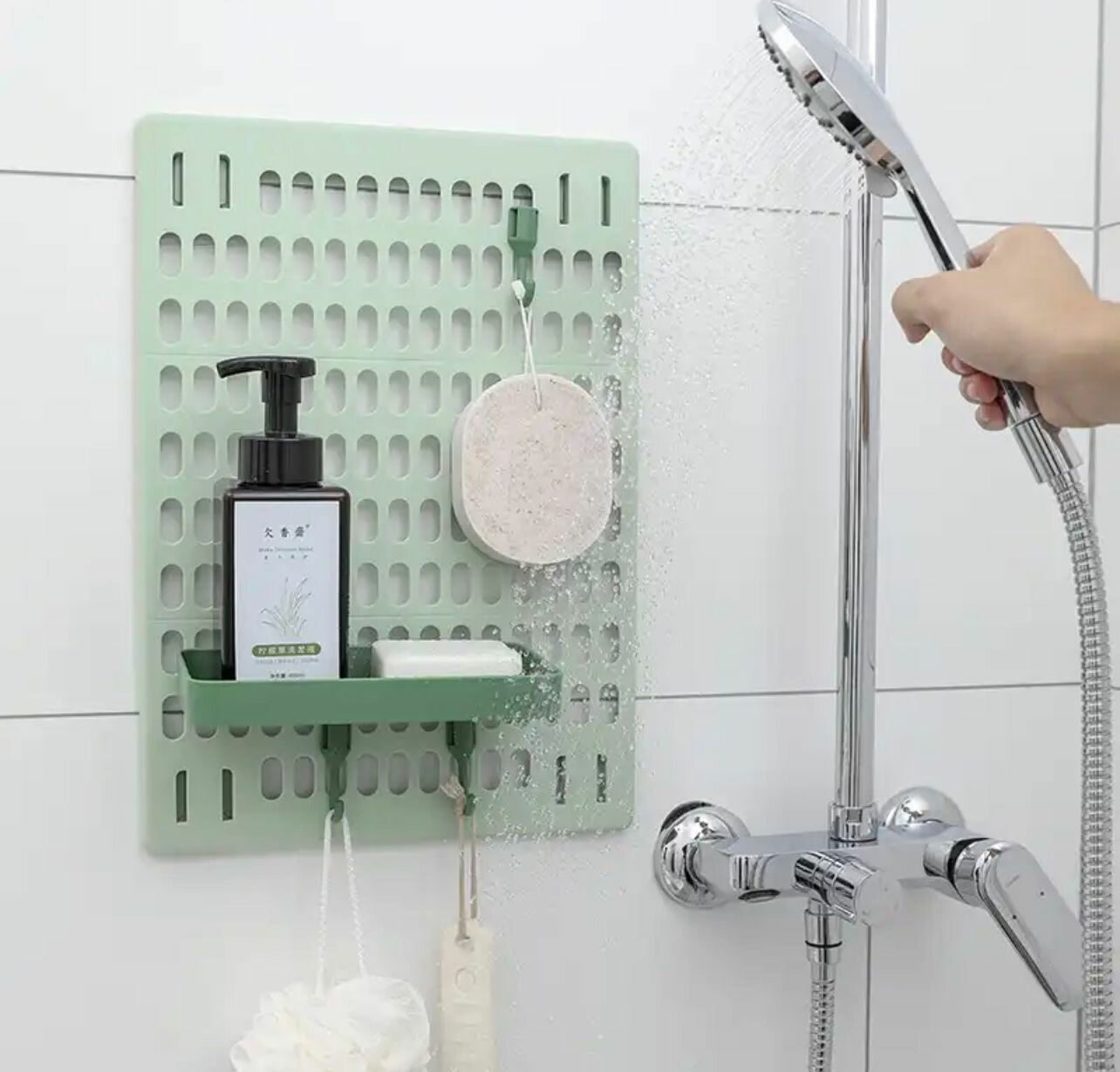 фото Органайзер на стену для кухни, для ванной, для детской зеленый