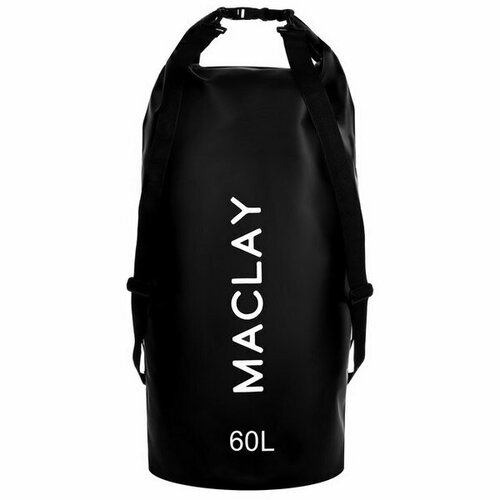 гермомешок туристический maclay 60l 500d цвет чёрный Гермомешок туристический 60L, 500D, цвет чёрный