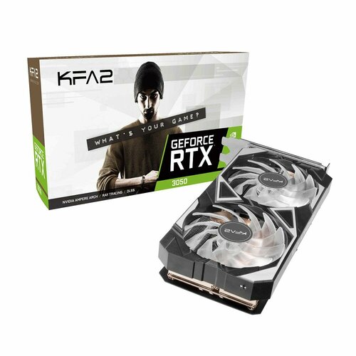 Видеокарта KFA2 GeForce RTX3050 X BLACK 8Гб GDDR6128bit HDMI3DP 35NSL8MD6YEK ret 2999800₽
