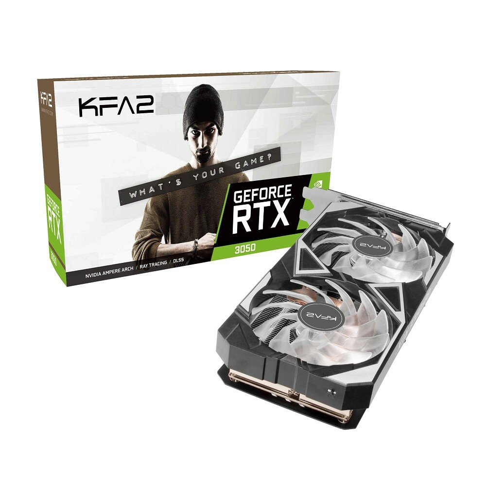 Видеокарта KFA2 GeForce RTX3050 X BLACK (8Гб, GDDR6,128bit,HDMI,3DP 35NSL8MD6YEK,ret)