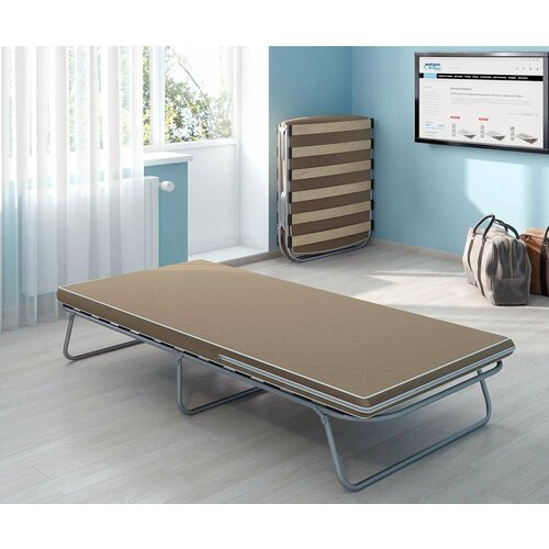 Раскладушка Фирмум Плюс на ламелях ортопедическое основанием спальное место 80х196 с матрасом пенополиуретановый 5 см 7400₽