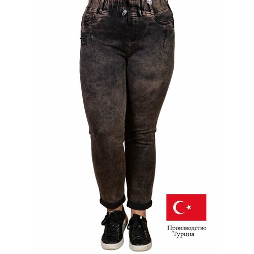 фото Джинсы зауженные happiness, размер 44, коричневый