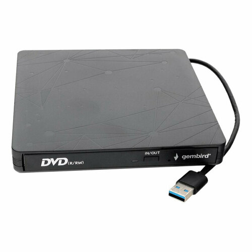 Привод DVD Gembird DVD-USB-03 пластик, черный USB 3.0, 1585442