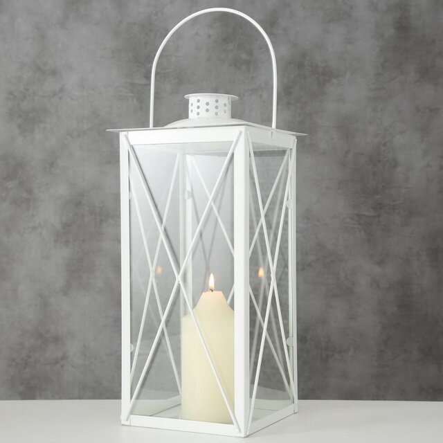 фото Boltze Декоративный подсвечник-фонарь Стюарт 36 см белый 3550000