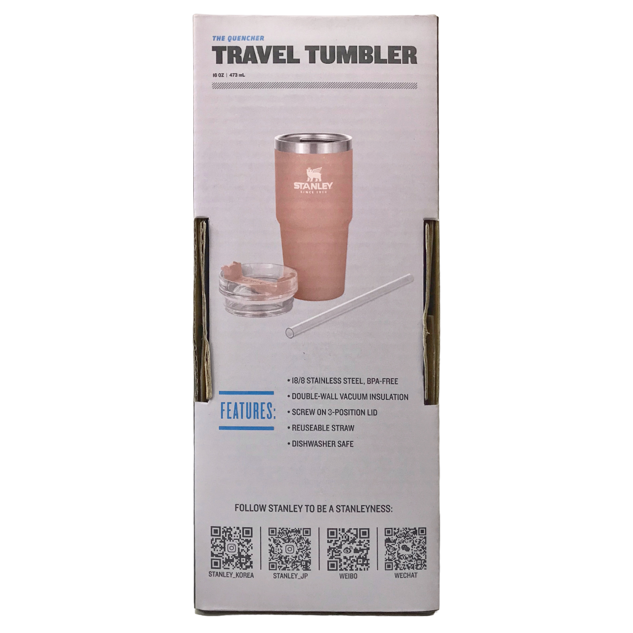 Термокружка STANLEY Adventure Quencher Travel Tumbler 10-09871-165 "розовая" 473mL/термокружка/термос/кружка/нержавеющая сталь/в поход/в подарок - фотография № 3