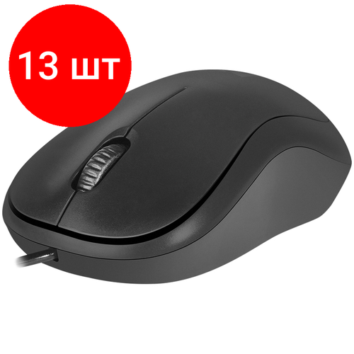 Комплект 13 шт Мышь Defender Patch MS-759 USB черный 2btnRoll 427700₽