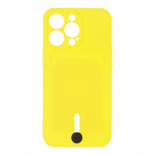 Силиконовый чехол Activ SC304 для Apple iPhone 13 Pro с картхолдером, желтый силиконовый чехол противоударный для apple iphone 13 pro с картхолдером прозрачный