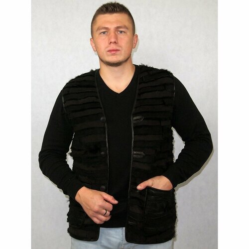 фото Жилет , размер 46, коричневый, черный ип паршков е.в.