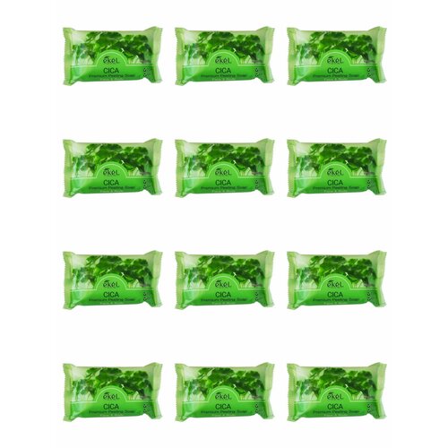 Ekel Мыло косметическое Peeling Soap Cica, с экстрактом центеллы, 150 г, 12 шт.