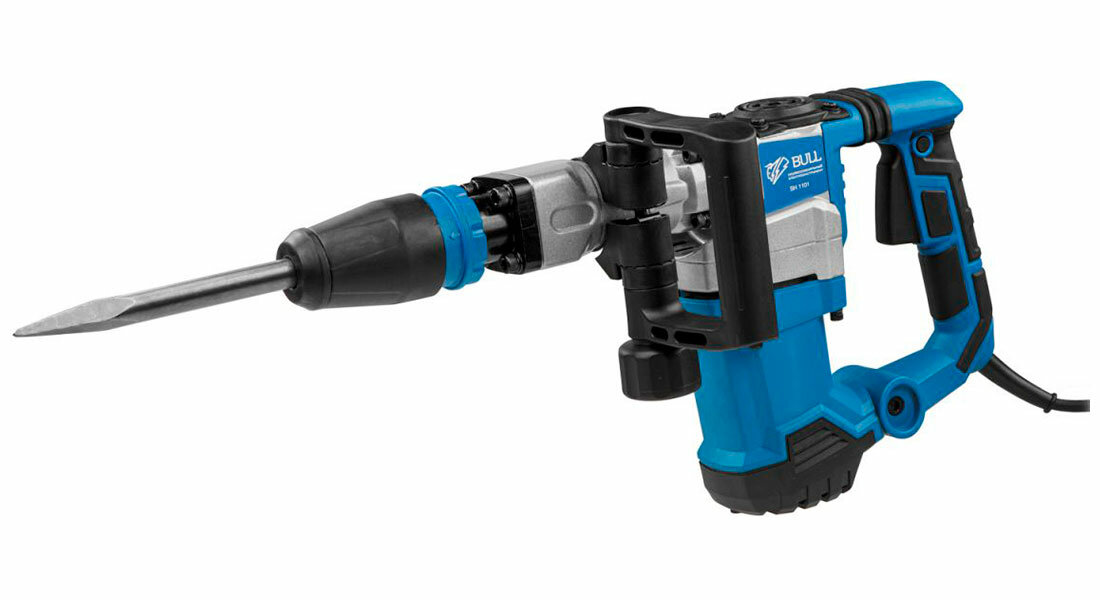 Отбойный молоток Bull SH 1101, 1200 Вт, 12.0 Дж, 4000 уд/мин, SDS-max, вес 6,5 кг (0329190)