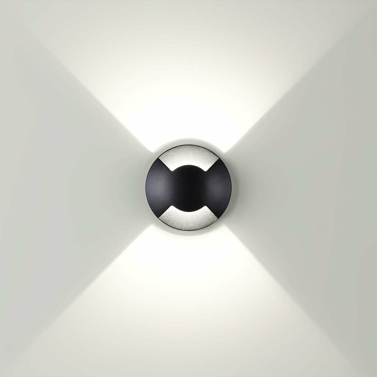 Уличный настенный светильник Odeon Light Wald 6662/2GL, LED, 3Вт, кол-во ламп:1шт, Черный