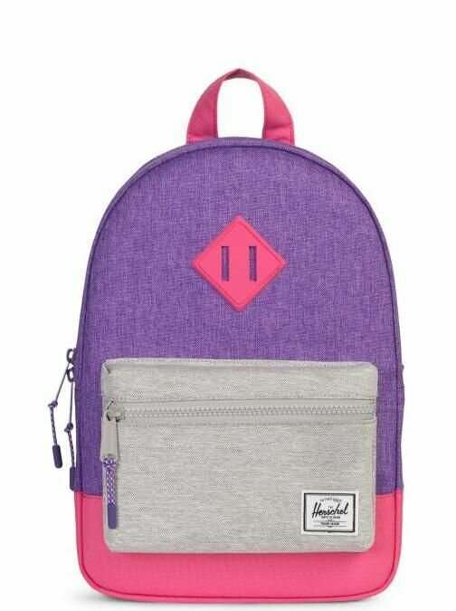 Рюкзак детский Herschel Heritage Kids 10313 (Deep Lavender Crosshatch/Light Grey Crosshatch/Fandango