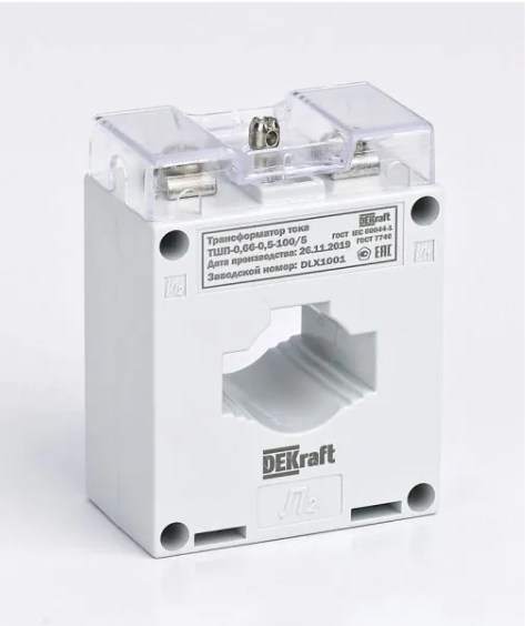 DEKraft Трансформатор тока ТШП-0,66 0,5S 250/5 5ВА, диаметр 30мм