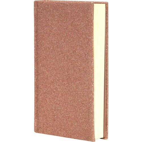 Книжка записная женская LOREX TWINKLE, А6, розовое золото с блестками, 96 л