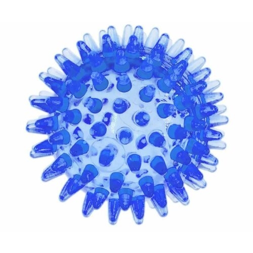 Игрушка для собак мяч массажный 5,5 см прозрачный Crystal ZooOne (синий) 555С-5