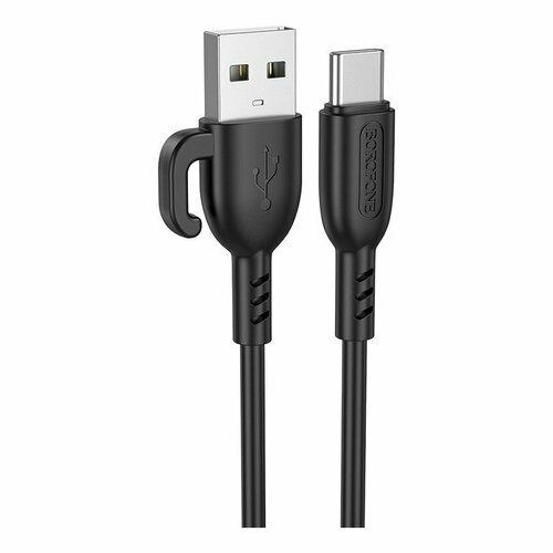 Дата-кабель Borofone BX91 USB-Type-C, 1 м, черный кабель usb borofone bx55 harmony usb type c 3а 1 м черный