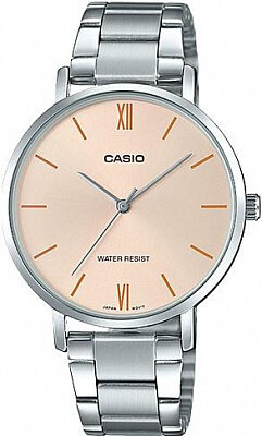 Наручные часы CASIO Collection, серебряный, бежевый