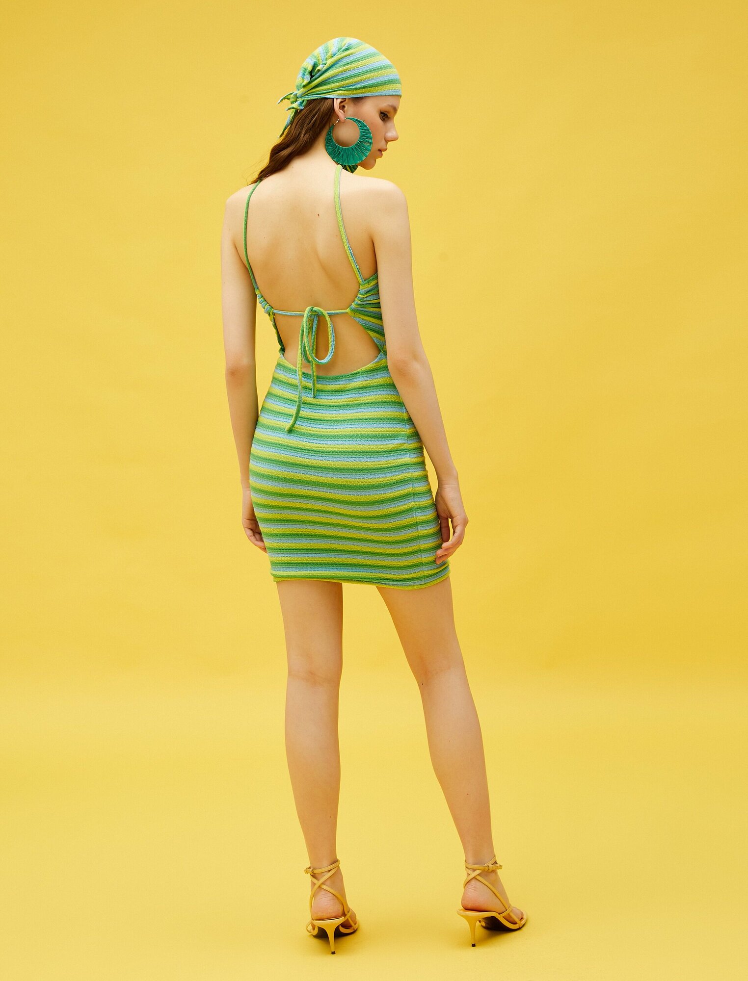 Платье KOTON Весна-лето 2023, размер XL, зеленый, — фото 1