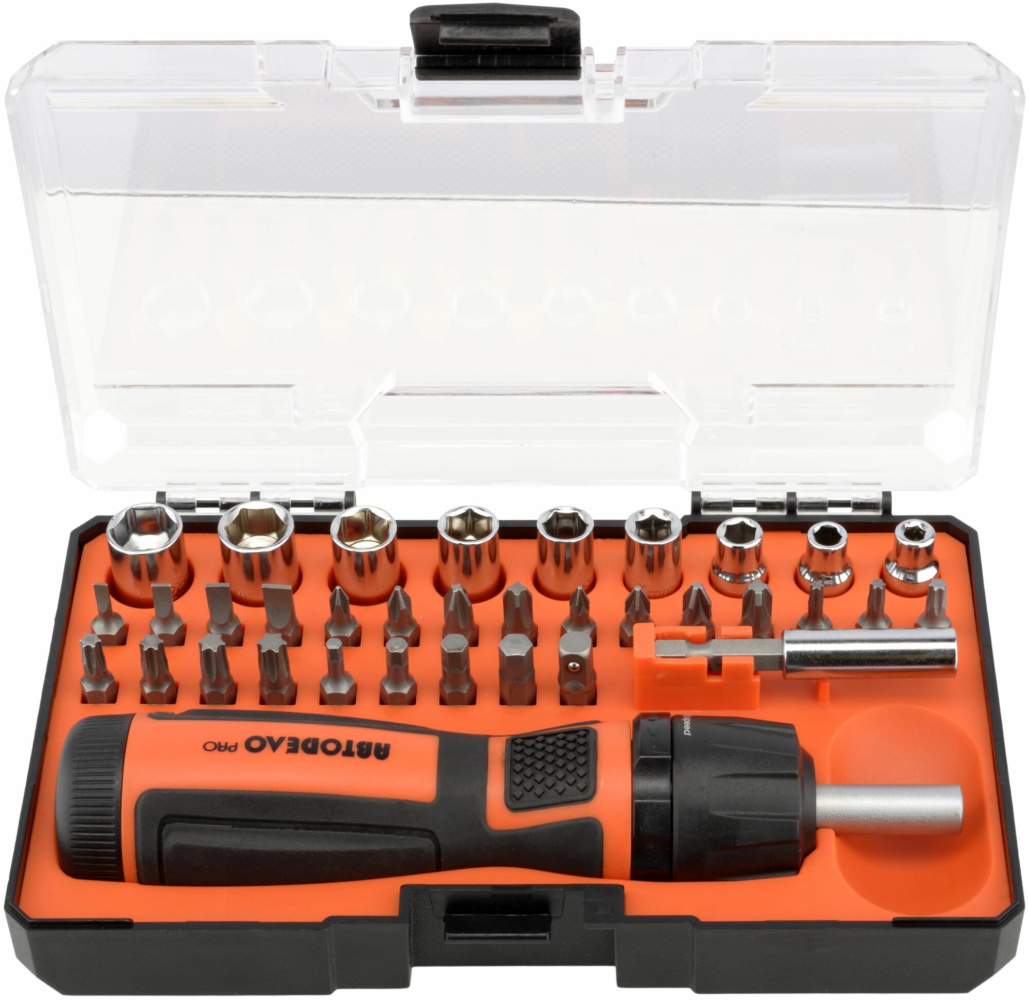 Набор отвертка со сменными вставками 35 предметов Автодело