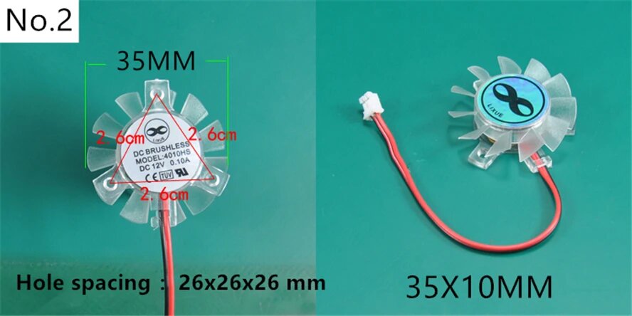 Корпусной вентилятор BINYEAE 12В 7 лопастей 35MM 26MM