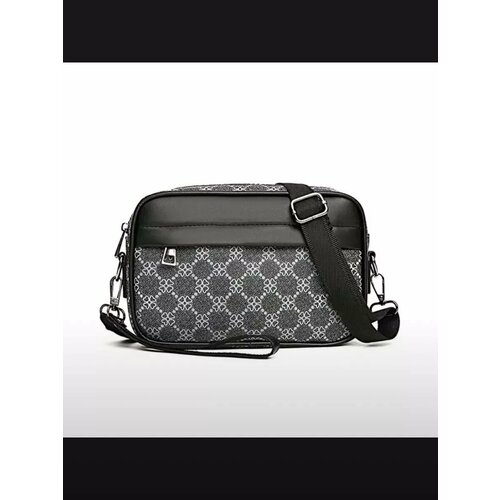 Сумка кросс-боди , фактура гладкая, серый