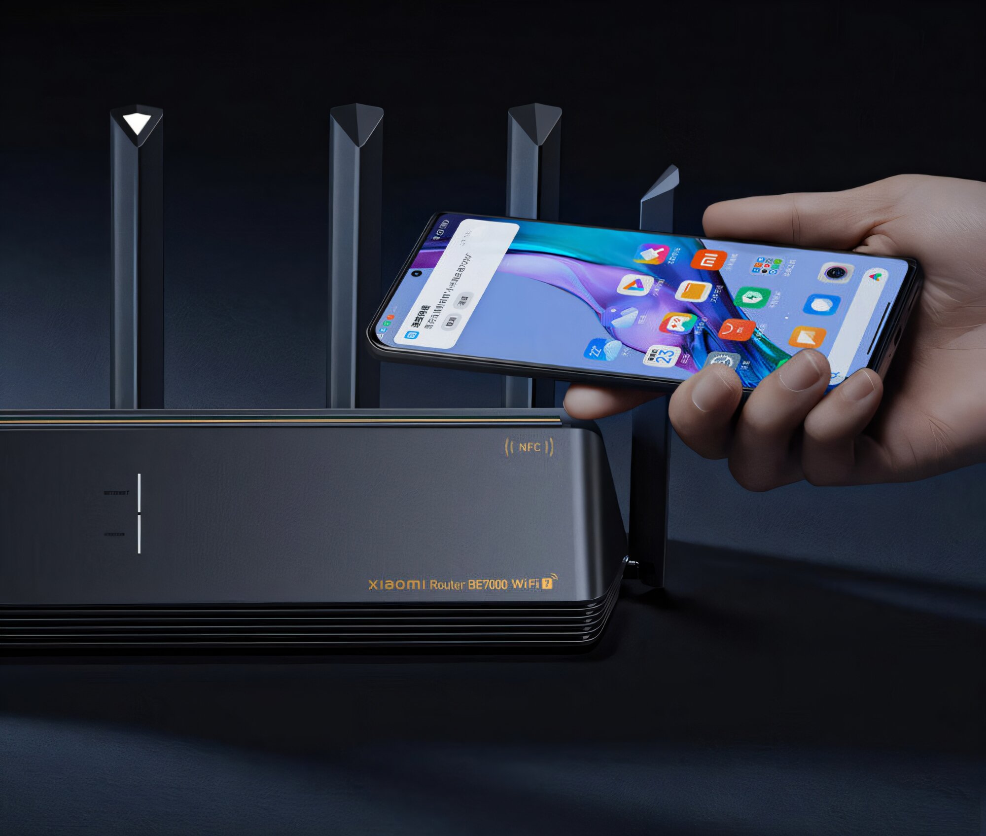 Роутеры Xiaomi Mi Wi-Fi Wi-Fi Роутер Xiaomi Router 7000/BE7000 Black CN, высокая скорость до 3100 Мбит/с, 4 LAN, MU-MIMO.