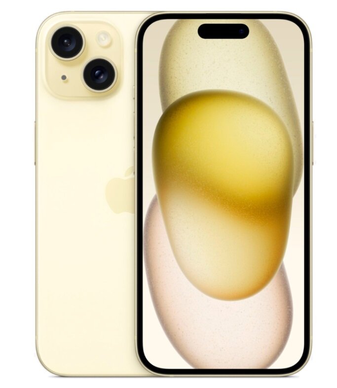 Смартфон Apple iPhone 15 128ГБ, Dual: nano SIM + eSIM, желтый