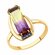 Кольцо Diamant online, красное золото, 585 проба, фианит, аметрин