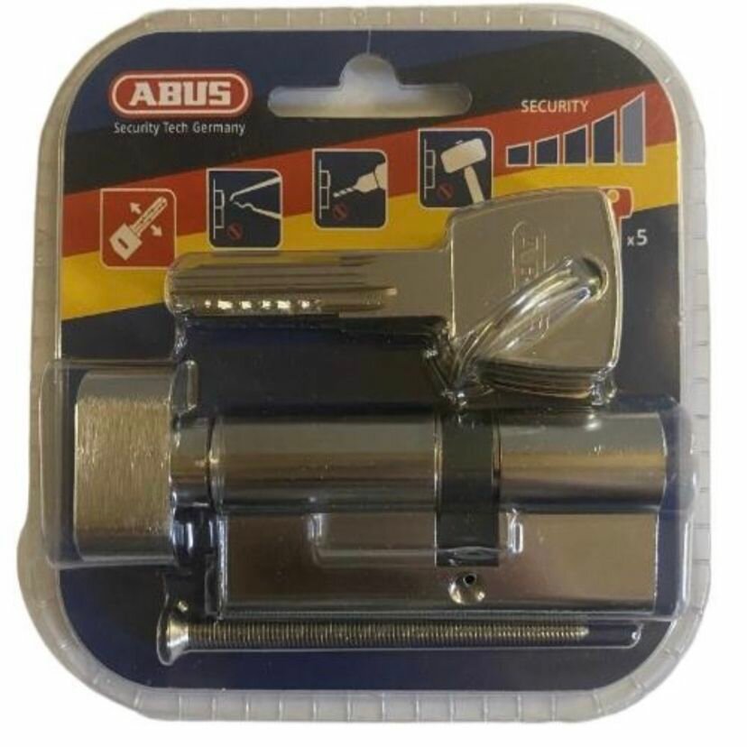 Цилиндр Abus KD6N Z30/K40 30*40мм форм-фактор ключ/вертушка никель