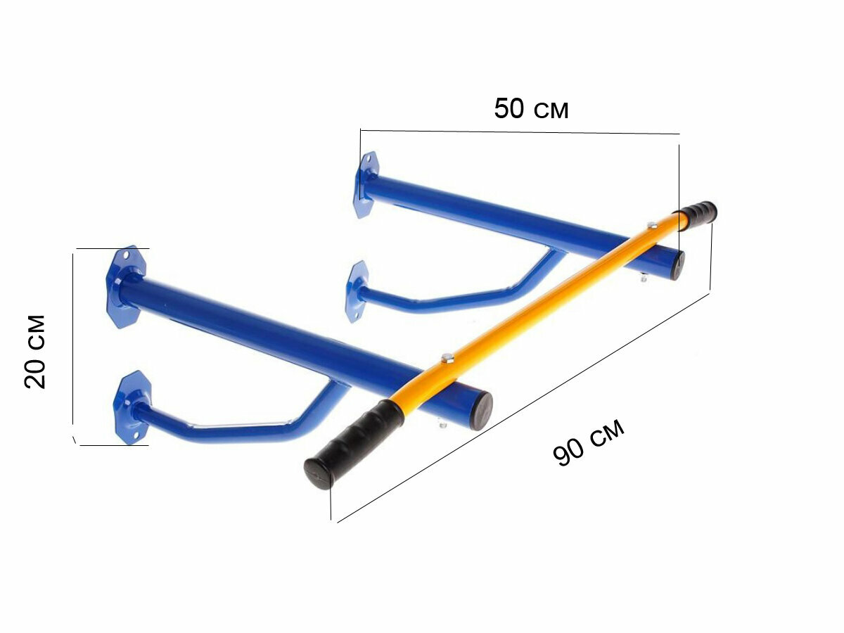 Турник настенный Midzumi Kishiro синий, с нагрузкой до 120 кг. — фото 1