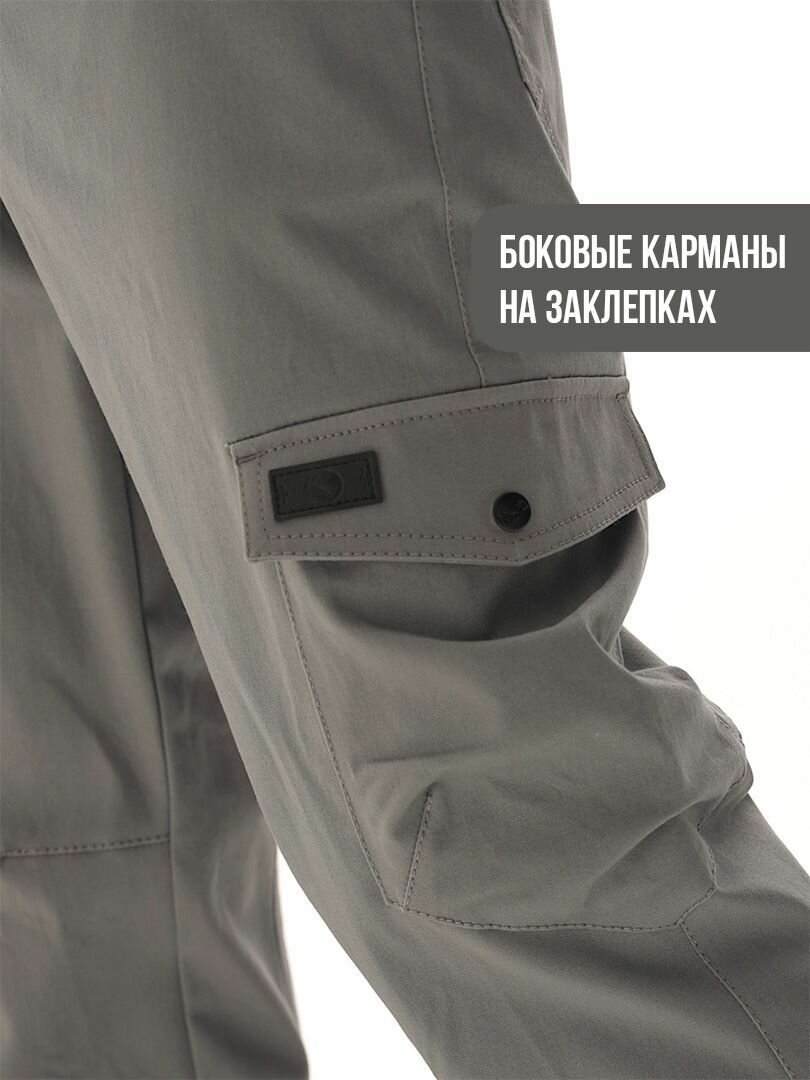Брюки джоггеры Город Горький Весна-лето 2024, размер 48-182, серый — фото 1