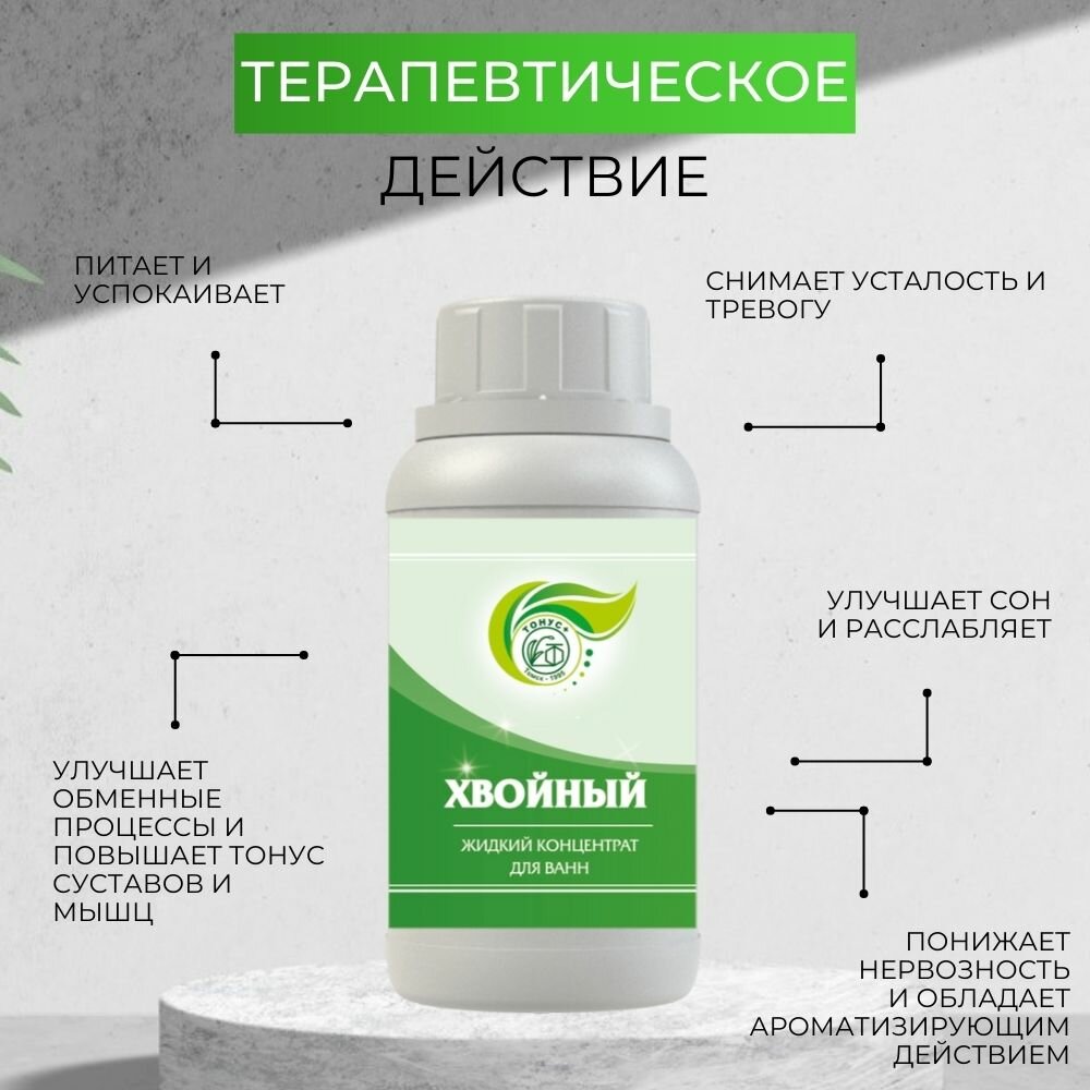Экстракт-концентрат для ванны Каштан+Эвкалипт+Можжевельник 250 мл, средство для принятия ванн, хвойная эмульсия Тонус+. — фото 1