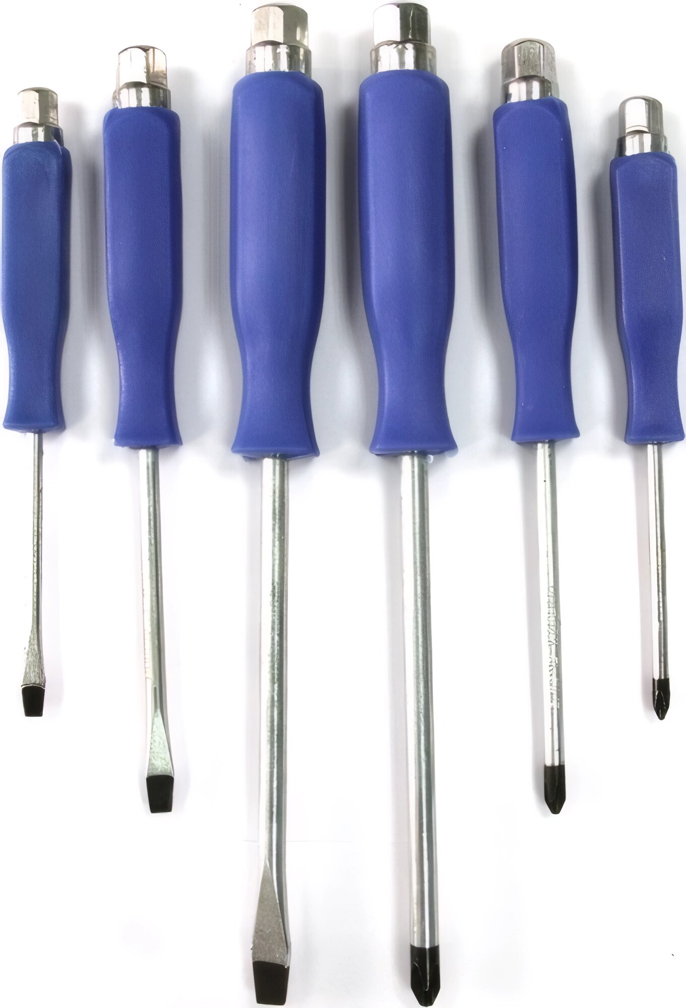 Набор отверток ударных шлиц   крест 6 пр в пакете Машинариус A4017