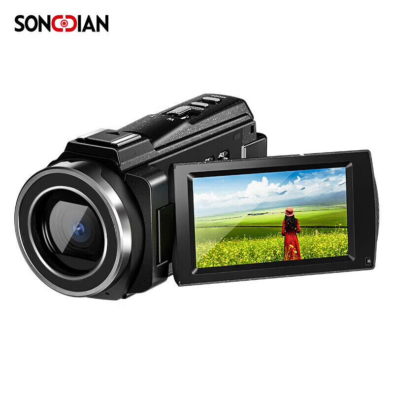 Songdian (SONGDIAN) DV Digital Camera, Portable Vlog Recording All-In Professional Handheld 4K HD Infrared Night Vision, Official Standard Configuration, 64GB Memory