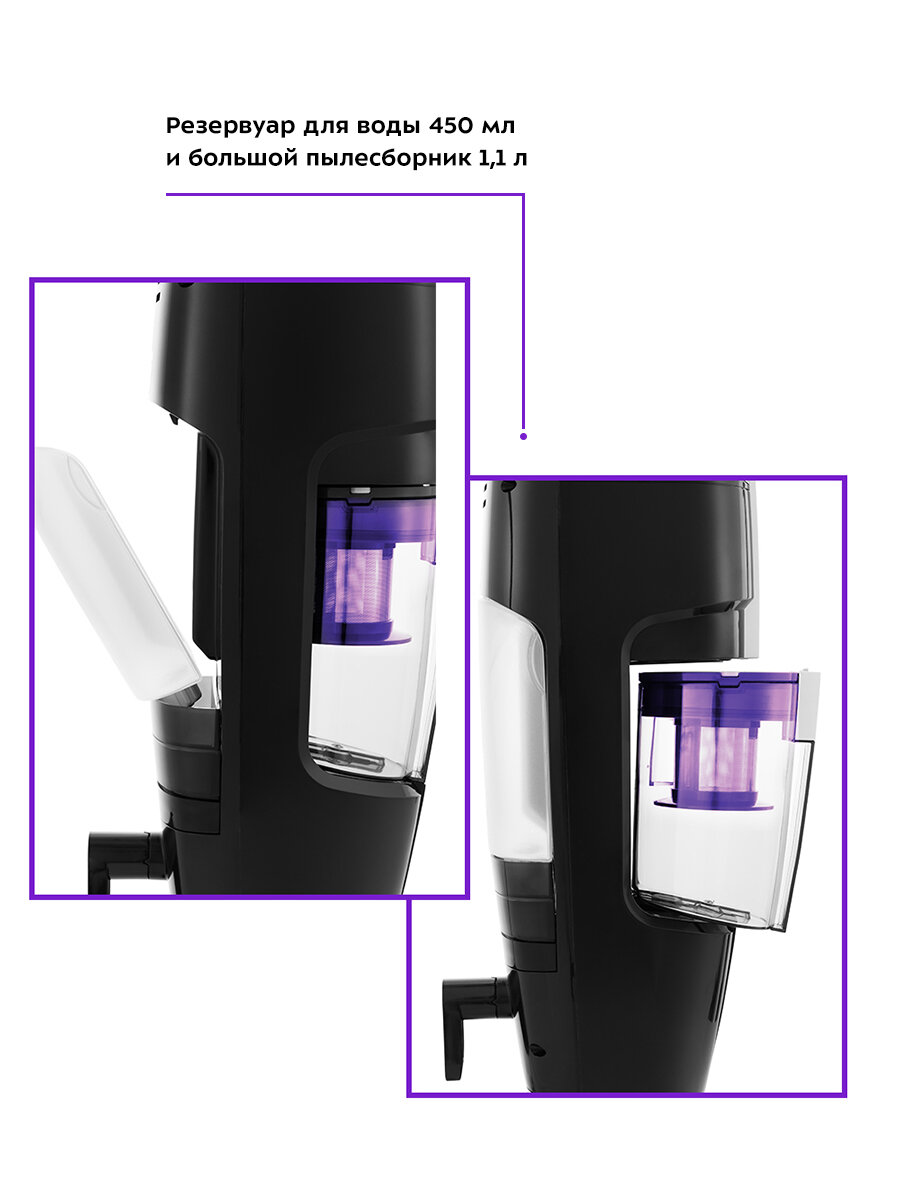 Вертикальный паровой пылесос "2 в 1" Kitfort КТ-575-1 — фото 1