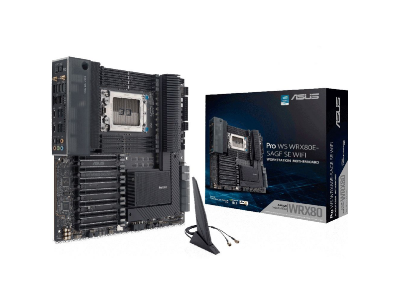 Материнская плата PRO WS WRX80E-SAGE SE WIFI SWRX8 EATX 8xDDR4 7xPCIEx16 3xM.2 2xUSB-C 10GLAN Wi-Fi 6 {3} (066262)