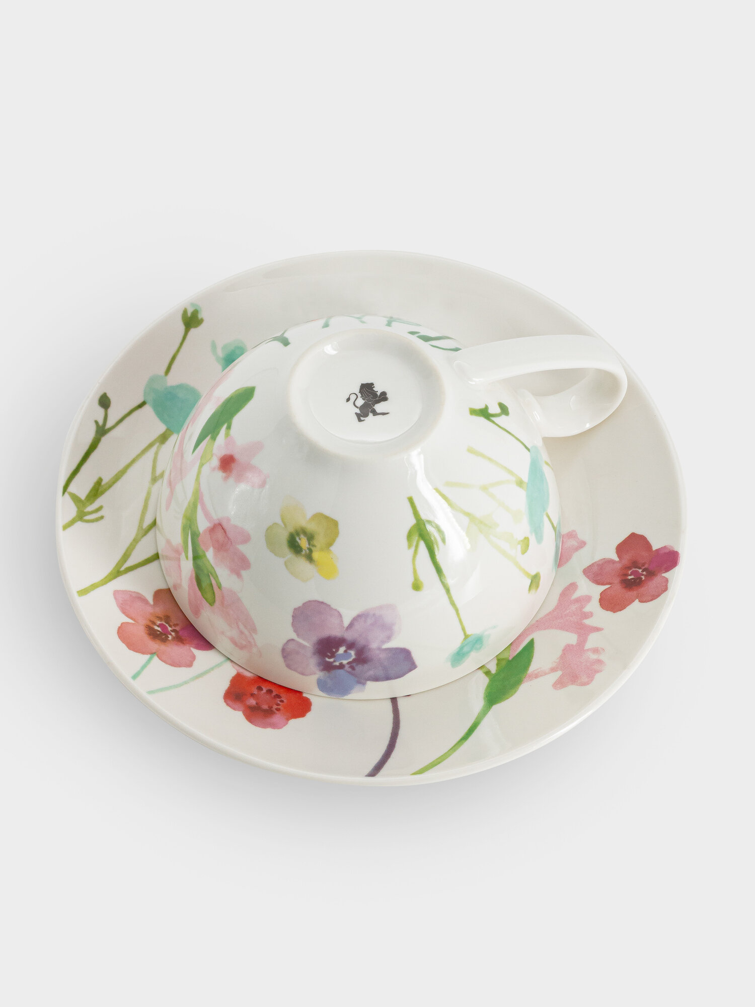 Чашка с блюдцем, 200 мл, Лесные цветы — фото 1
