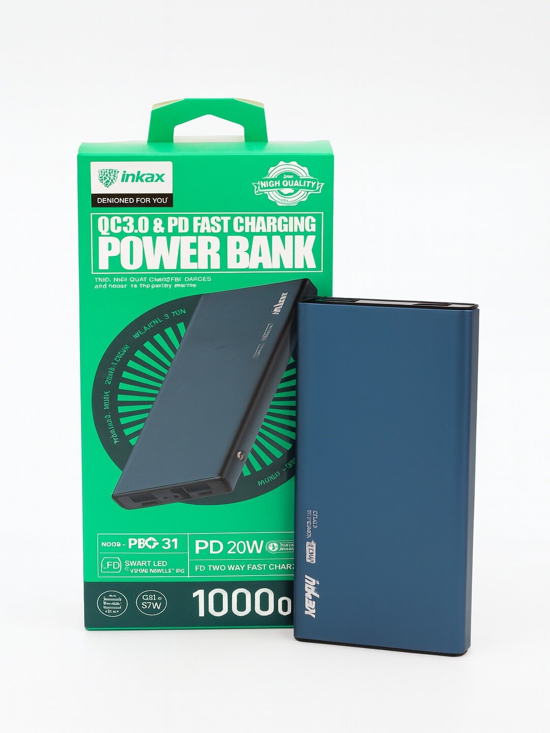 Повербанк Inkax PBQ-31 10000 мАч с быстрой зарядкой (QC3.0 и PD 20В)