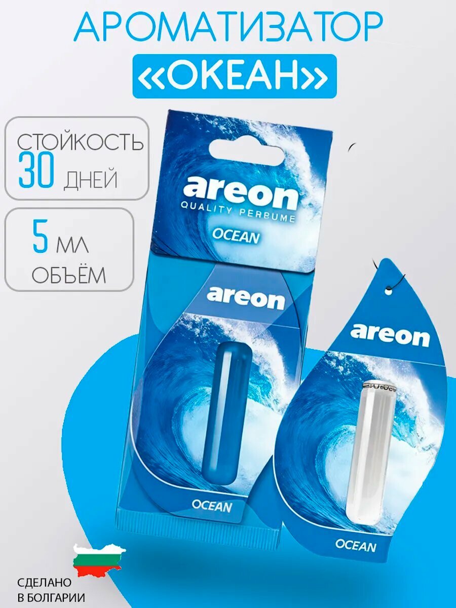 Ароматизатор для авто Areon 5ml — неповторимый аромат уюта и свежести каждый день ✨, Ocean
