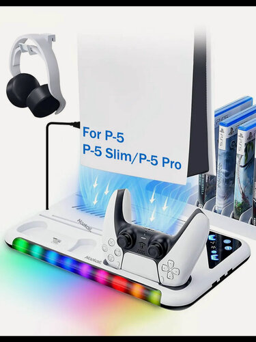 Изображение товара Многофункциональный Игровая приставка кронштейн PS5 с охлаждающей и расширенной базой для PS5slim и PS5PRO HP5-5001