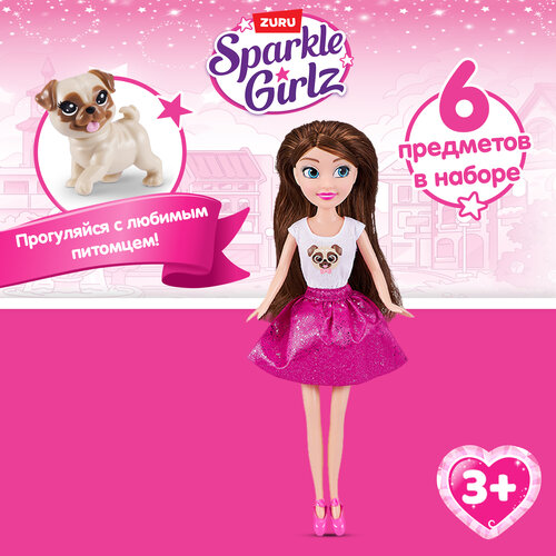 Игровой набор Zuru Sparkle Girls Прогулка с питомцем, 10065Z фиолетовый игровой набор zuru sparkle grilz кукла на прогулке с собакой 10065z 2 собачки на поводке