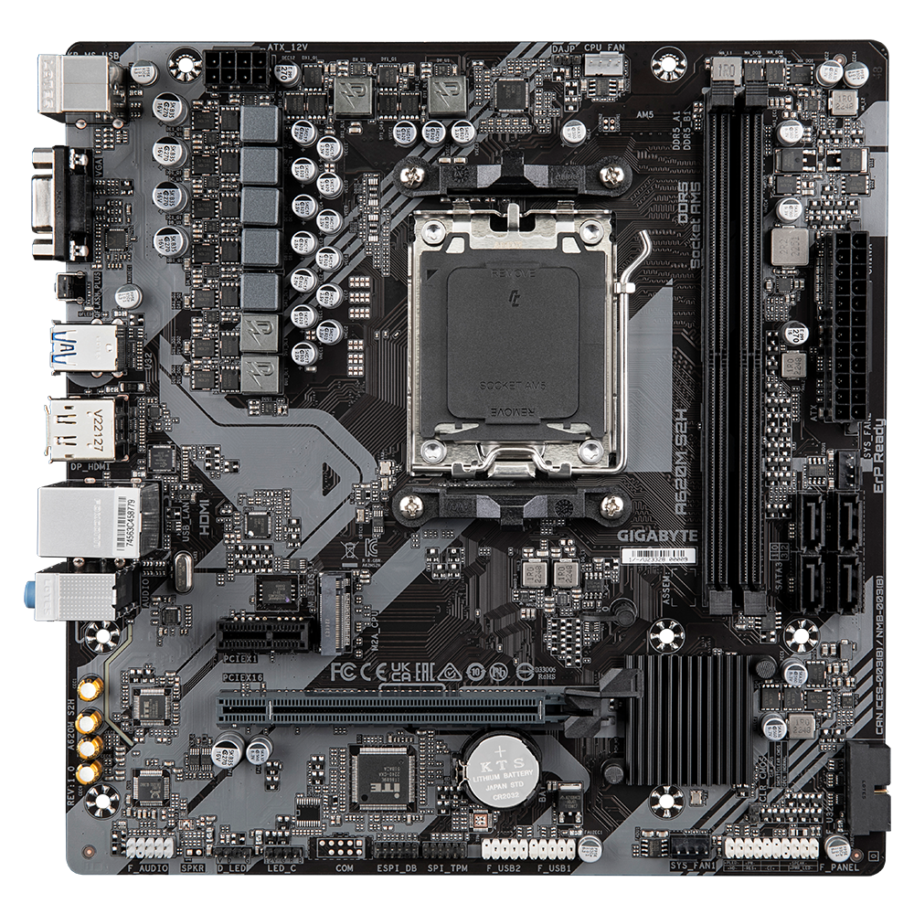 Материнская плата Gigabyte A620M S2H - фото №1