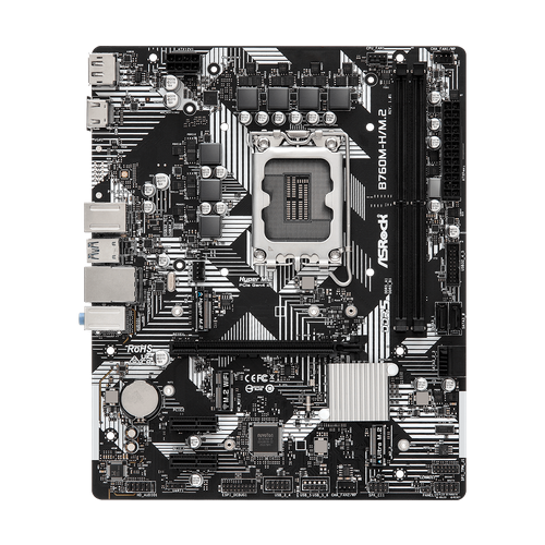 Материнская плата ASRock B760M-H/M.2 Retail материнская плата asrock b760m h m 2 socket 1700 2xddr5 4800