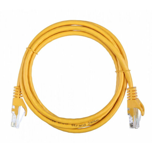 Патч-корд ACD LPU5E-15Y Cat5e UTP 24AWG 4Pair, 7/0.18мм CCA Желтый,1.5м