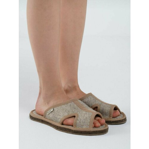 Тапочки Кукморские валенки, размер 41, бежевый